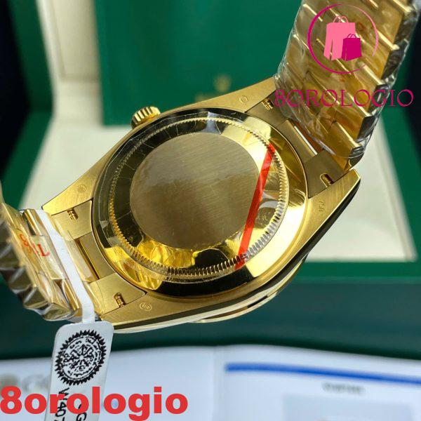 Rolex Day-Date 228398TRU 18K Oro Giallo Rivestito Quadrante Personalizzato in Moissanite Ghiera in Rubino Miglior Replica 40mm Orologio - immagine 10