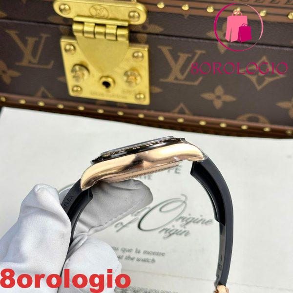 Rolex Cosmograph Daytona 116515LN Oro Rosa Quadrante Nero con Diamanti Cinturino Oysterflex 1:1 Migliore Replica Clean Factory 40mm Orologio - immagine 12