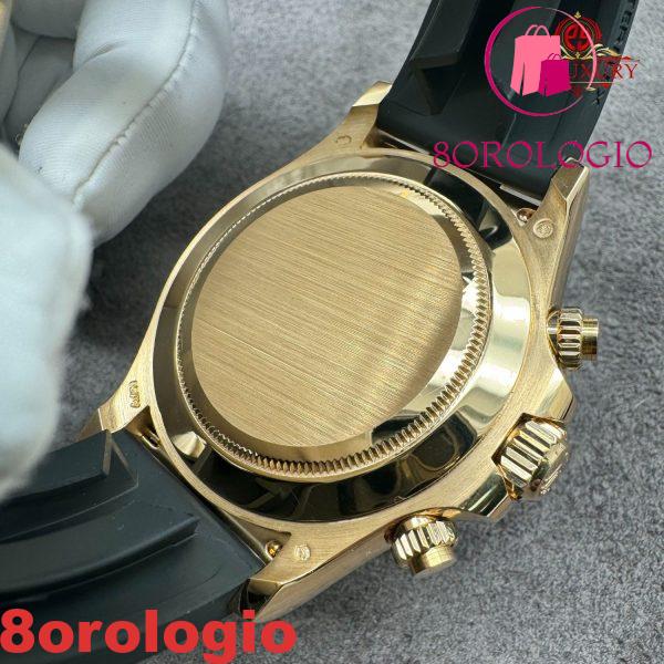 Rolex Cosmograph Daytona 116588TBR Eye Of The Tiger Replica Personalizzato Oro Massiccio 18K Cinturino Oysterflex 40mm Orologio - immagine 11