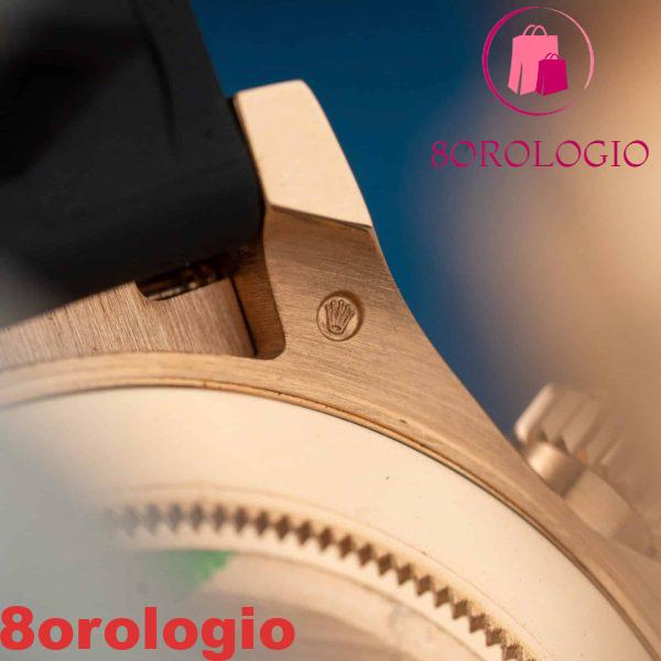 Rolex Daytona 116515LN in oro rosa massiccio 18K con quadrante nero con diamanti cinturino in gomma Oysterflex 40mm replica Orologio - immagine 14