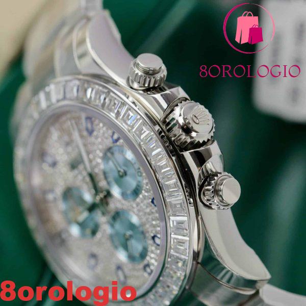 Rolex Daytona 116576TBR Custom Made Moissanite Diamond Oyster Bracelet Migliore Replica 40mm Orologio - immagine 12