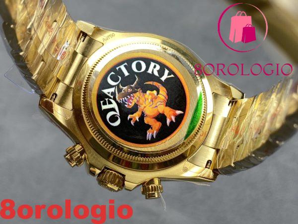 Rolex Daytona 126508-0002 Oro Giallo Quadrante Nero e Colore Champagne 180g Replica di Alta Qualità QF 40mm Orologio - immagine 10