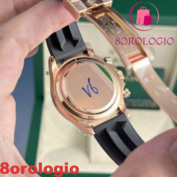 Replica Rolex Daytona 126515LN-0004 Oro Rosa Quadrante Nero Lucente & Sundust Diamanti Oysterflex 142g Super Clone 40mm Orologio - immagine 11