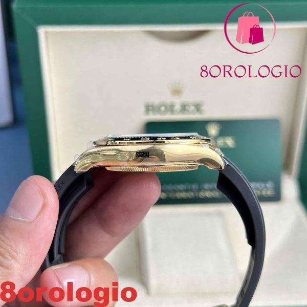 Rolex Daytona 126518 Oro Giallo Quadrante Champagne Oysterflex 142g Super Replica 40mm Orologio - immagine 12