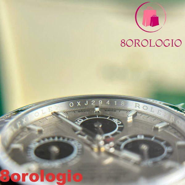 Replica Rolex Daytona 126519-0006 Acciaio & Quadrante Nero Lucido Cinturino in Gomma Oysterflex Clean Factory 40mm Orologio - immagine 14