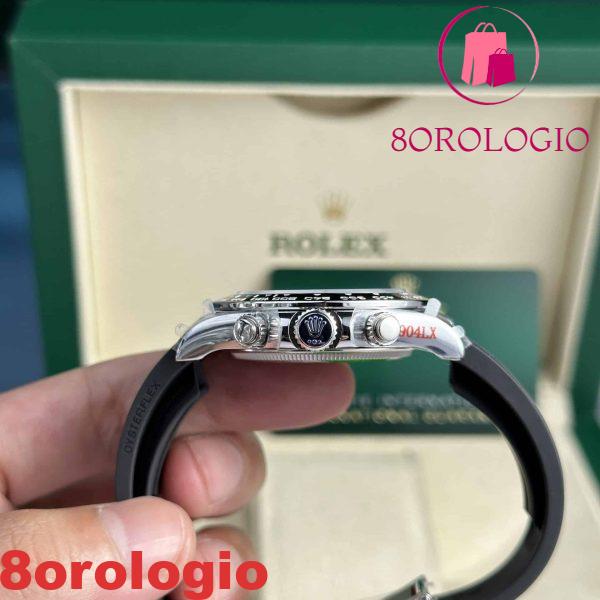 Rolex Daytona 126519LN-0004 Bright Black & Steel Quadrante con Diamanti Oysterflex 142g Replica Super Clone 40mm Orologio - immagine 13