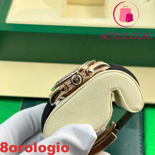 Rolex Daytona 126535TBR-0002 Quadrante Sundust con Diamanti Ghiera e Anse con Pietre CZ Oysterflex Super Clone 40mm replica Orologio - immagine 13