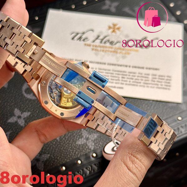 Audemars Piguet Royal Oak 15450OR Oro Rosa Quadrante Bianco Replica IP Factory 37mm Orologio - immagine 10