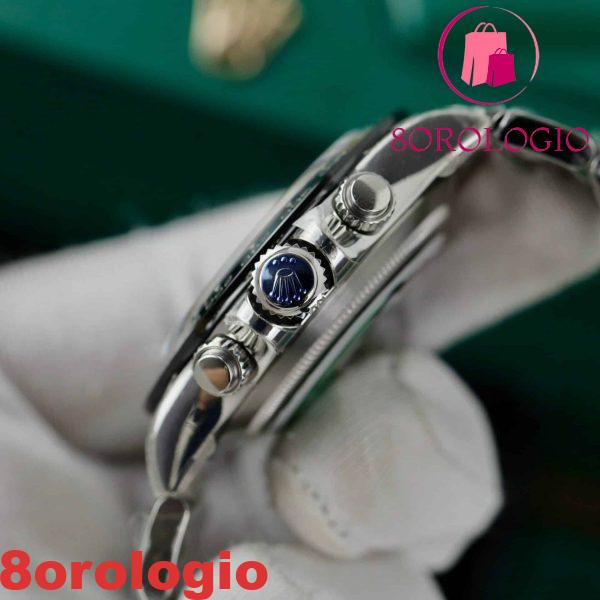 Rolex Daytona Quadrante Nero MOP Indici Personalizzati in Moissanite Bracciale Oyster Migliore Replica 40mm Orologio - immagine 11