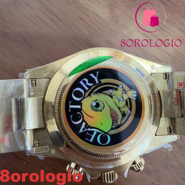Rolex Daytona John Mayer 116508 Oro Giallo Quadrante Verde Peso 175g Migliore Replica QF 40mm Orologio - immagine 11