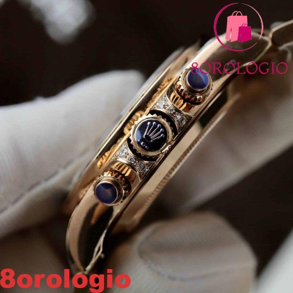 Rolex Daytona Rainbow 116595 Oro Rosa Calibro 4130 Super Replica 40mm Orologio - immagine 12
