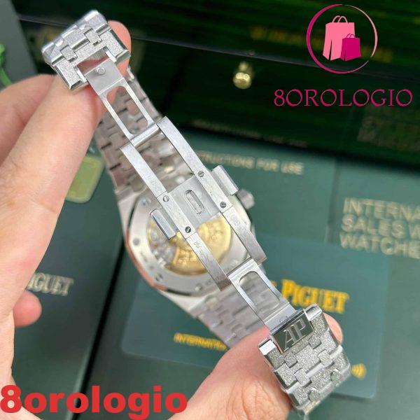 Audemars Piguet Royal Oak 15454BC Frosted White Gold White Dial Migliore Replica APSF 37mm Orologio - immagine 10