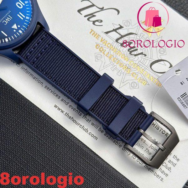 IWC Pilot’s Watch Laureus Sport Blue Ceramic Blue Dial Replica Migliore Copia 41mm V7 Factory Orologio - immagine 10