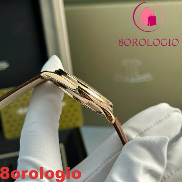 Jaeger-LeCoultre Master Ultra Thin Reserve De Marche Oro Rosa Quadrante Champagne Cinturino in Pelle Miglior Replica ZF 39mm Orologio - immagine 13