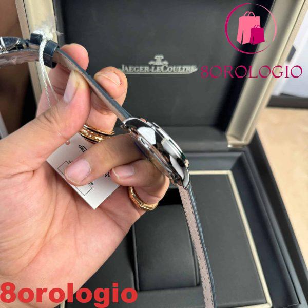 Jaeger-LeCoultre Master Ultra Thin Tourbillon Quadrante Blu Pelle Migliore Replica APSF 40mm Orologio - immagine 11