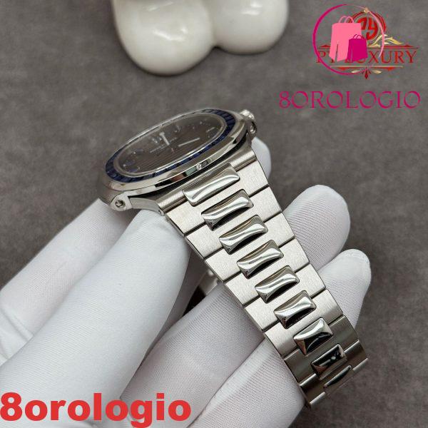 Replica Patek Philippe Nautilus 5711/111P-001 Zaffiro Blu Personalizzato 1:1 Platino Reale 40mm Orologio - immagine 9