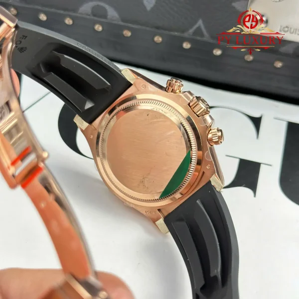 Rolex Daytona 126515LN-0010 Oro Rosa Quadrante Cioccolato e Nero Oysterflex Replica 1:1 THBF 40mm Orologio - immagine 10