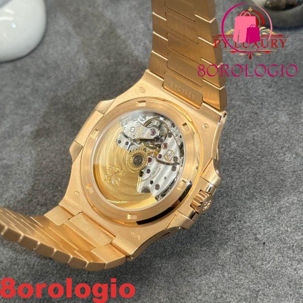 Replica Patek Philippe Nautilus 5719/10R-010 1:1 in Oro Rosa Massiccio 18K con Diamanti 40mm Orologio - immagine 9