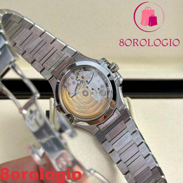 Patek Philippe Nautilus 7118/1200A-010 Acciaio Quadrante Bianco Replica Migliore Cornice con Pietre 3KF 35,2mm Orologio - immagine 9