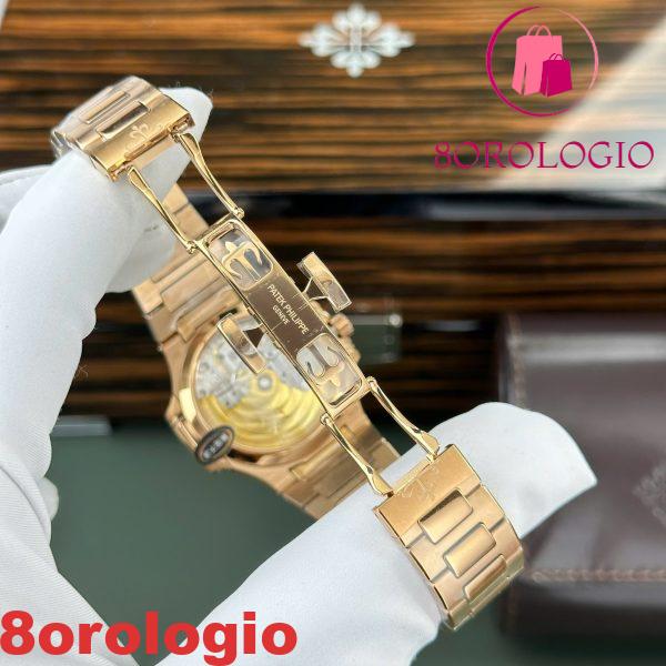 Patek Philippe Nautilus 7118/1200R-001 Oro Rosa Quadrante Bianco Ghiera con Diamanti Miglior Replica 3KF 35.2mm Orologio - immagine 9