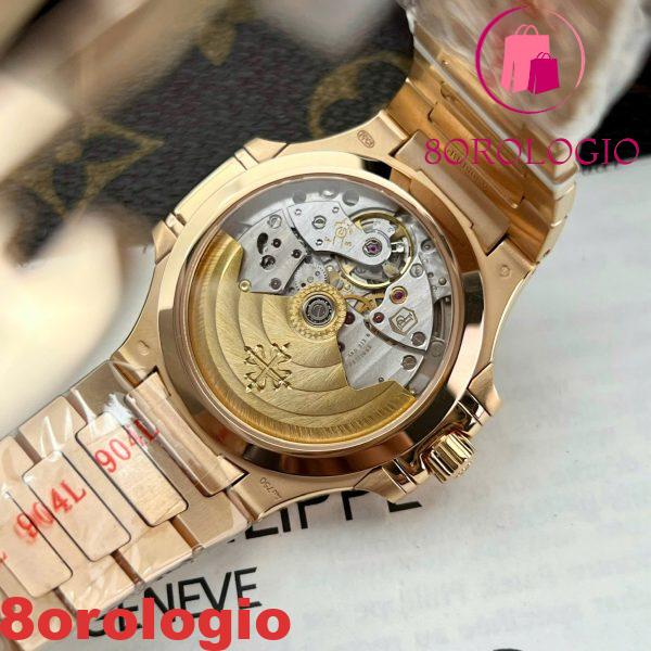 Replica migliore Patek Philippe Nautilus 7118/1R-001 quadrante bianco oro rosa 18K 35,2mm Orologio - immagine 9