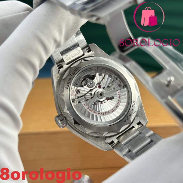 Omega Aqua Terra Worldtimer GMT Quadrante Bianco Replica VSF 43mm Orologio - immagine 11