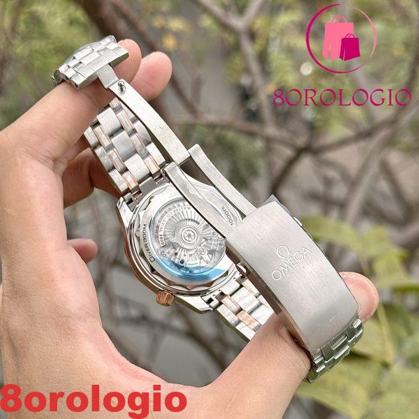 Omega Seamaster Diver 300M Bicolore Oro Rosa Quadrante Nero Miglior Replica 42mm Orologio - immagine 10