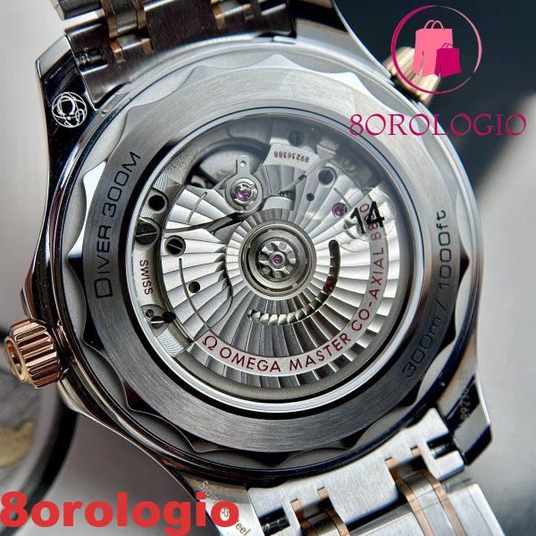Omega Seamaster Diver 300M Bicolore Oro Giallo Quadrante Blu Replica Migliore 42mm Orologio - immagine 11
