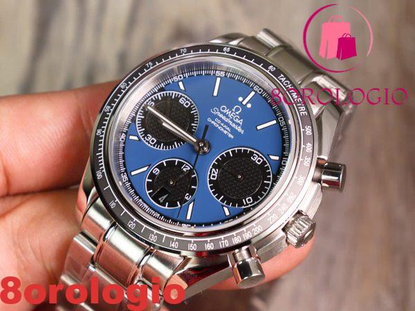 Replica Omega Speedmaster Racing Co-Axial Chronometer Chronograph 40mm Quadrante Blu Orologio - immagine 12