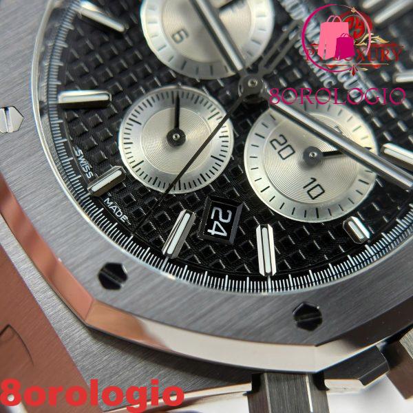 Replica Audemars Piguet Royal Oak 26331ST Cronografo Quadrante Nero Super Clone APW 41mm Orologio - immagine 15
