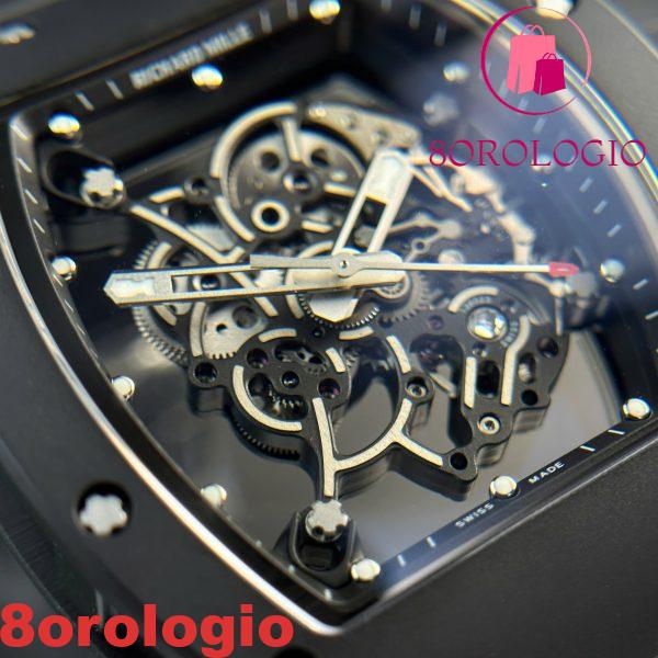 Richard Mille RM055 Bubba Watson Tutto Nero Ceramica Cinturino in Gomma Migliore Replica BBR V4 42.7mm Orologio - immagine 14