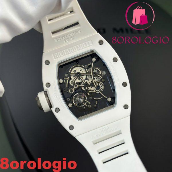 Richard Mille RM055 Bubba Watson Ceramica Bianca Migliore Replica BBR V4 42.7mm Orologio - immagine 14