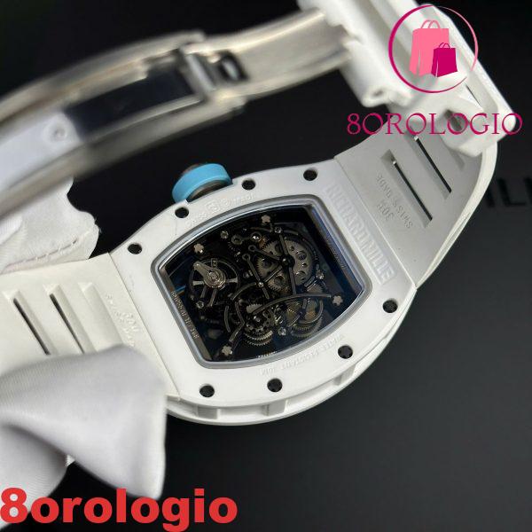 Richard Mille RM055 Ceramica Bianca Bubba Watson Asia Blue Miglior Replica BBR V3 42.7mm Orologio - immagine 11