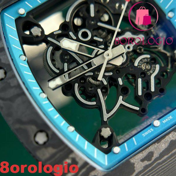 Richard Mille RM055 Yas Marina Circuit Carbon TPT Cinturino in Gomma Bianca Replica 1:1 Super Clone ZF 42,7 mm Orologio - immagine 15