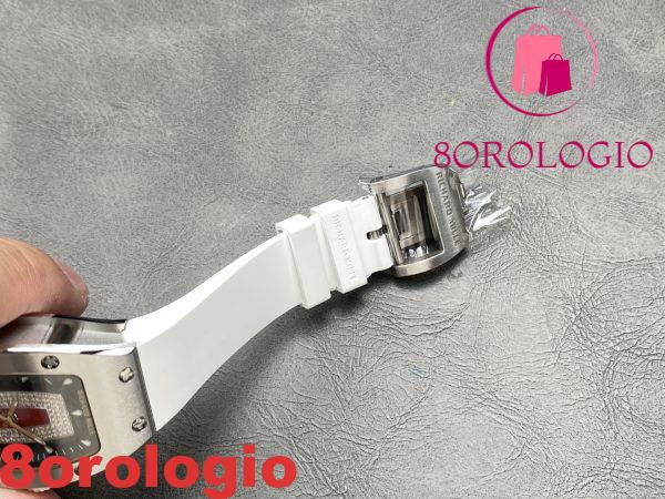 Richard Mille RM07-01 Oro Bianco Labbra Rosse Cinturino in Gomma Bianca Replica 1:1 BBAF 45.32 X 32.3mm Orologio - immagine 9