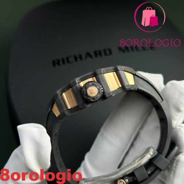 Richard Mille RM21-01 Tourbillon Aerodyne Red Gold Carbon TPT Migliore Replica 42.68mm X 50.12mm Orologio - immagine 12