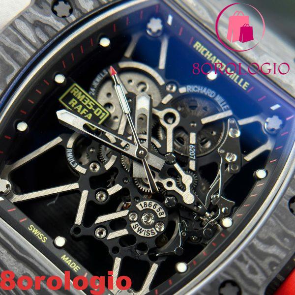 Richard Mille RM35-01 Rafael Nadal Carbon TPT Miglior Replica BBR V3 49.94mm X 44.5mm Orologio - immagine 13