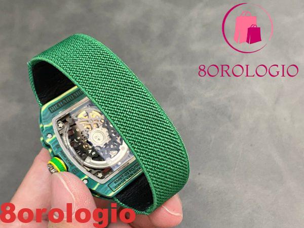 Richard Mille Wayde Van Niekerk RM67-02 Green Carbon Replica 1:1 Automatic Extra Flat 47.52 X 38.7mm Orologio - immagine 9