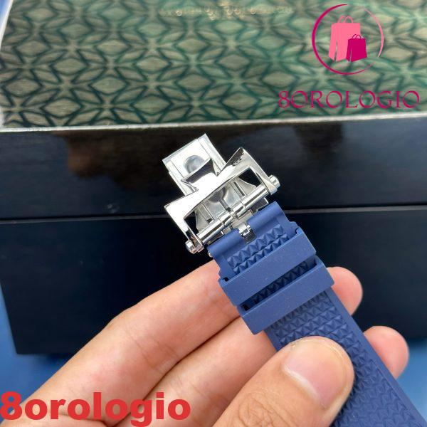 Vacheron Constantin Overseas 5500V Chronograph Quadrante Blu Cinturino in Gomma Replica 8F 42,5mm Orologio - immagine 9