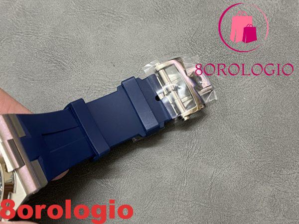 Vacheron Constantin Overseas Dual Time 47450/000A-9039 Quadrante Blu Cinturino in Gomma Replica TWF 42mm Orologio - immagine 9