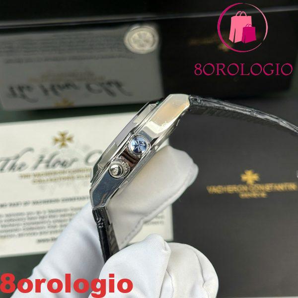 Vacheron Constantin Overseas Dual Time 7900V/110A-B546 Quadrante Nero Cinturino in Pelle Replica Svizzera PZF 41mm Orologio - immagine 9