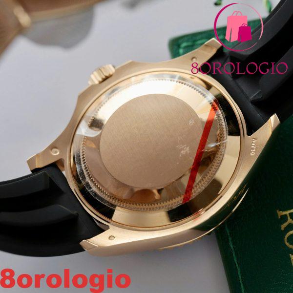 Rolex Yacht-Master 126655 Quadrante Nero Oro Rosa 18K Rivestito Replica 1:1 40mm Orologio - immagine 10