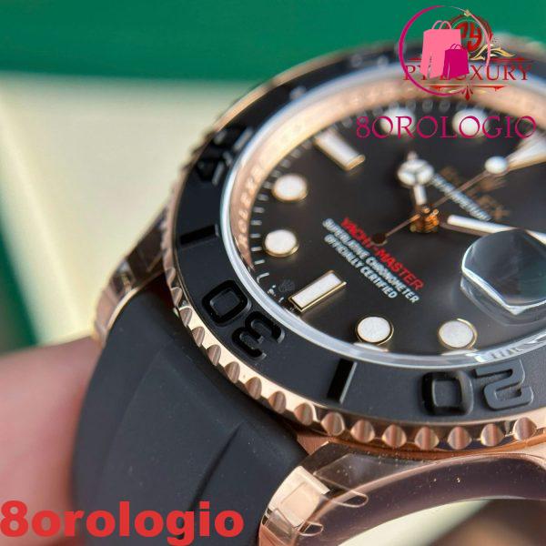 Replica di Alta Qualità Rolex Yacht-Master 126655 Oro Rosa Quadrante Nero 40mm Orologio - immagine 14