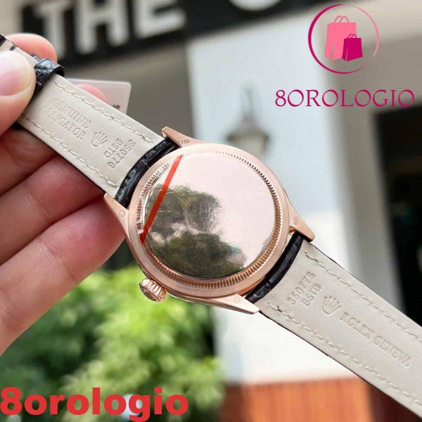 Rolex Cellini Moonphase 50535 39mm Oro Rosa 18K Pelle Migliore Replica Orologio - immagine 10