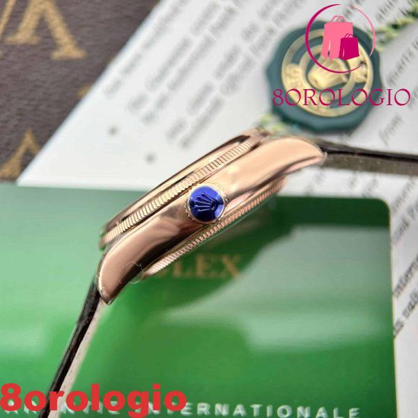 Rolex Cellini Moonphase 50535 Oro Rosa Pelle Migliore Replica 39mm Orologio - immagine 11