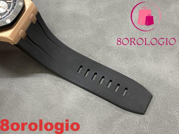 Audemars Piguet Royal Oak Offshore Chronograph 26400RO Oro Rosa Lunetta in Ceramica Quadrante Nero Migliore Replica APF 44mm Orologio - immagine 10