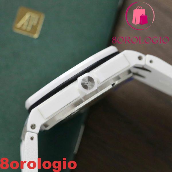 Audemars Piguet Royal Oak Offshore Diver 15707CB Quadrante Bianco Ceramica Bianca Gomma Migliore Replica APSF 42mm Orologio - immagine 12