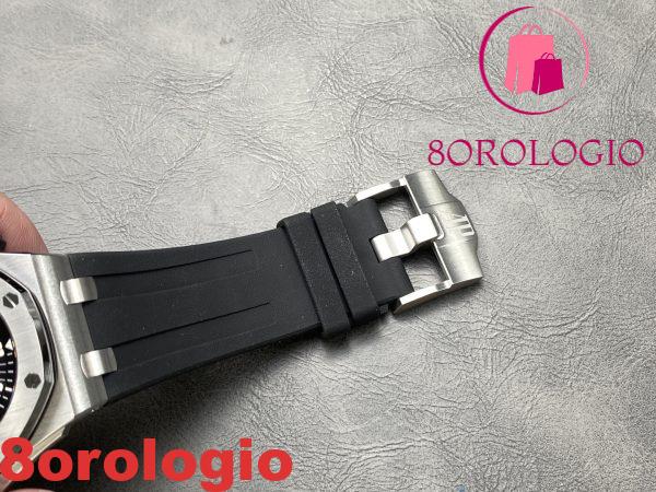 Audemars Piguet Royal Oak Offshore Diver 15710ST Quadrante Nero Cinturino in Gomma 1:1 Migliore Replica APSF 42mm Orologio - immagine 9