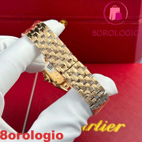 Cartier Panthère Donna Oro Rosa Quadrante MOP Lunetta con Diamanti Migliore Replica AF 27mm X 36mm Orologio - immagine 2