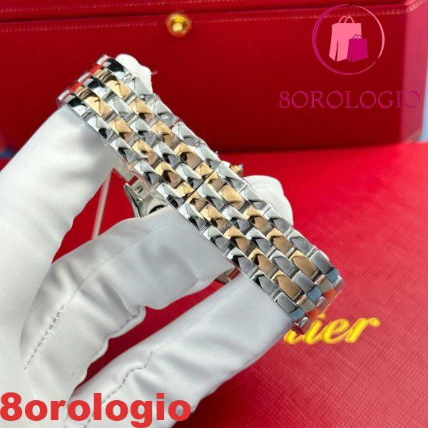 Cartier Panthère Due Tono Oro Rosa Quadrante MOP Lunetta con Diamanti Migliore Replica AF 27mm x 36mm Orologio - immagine 2